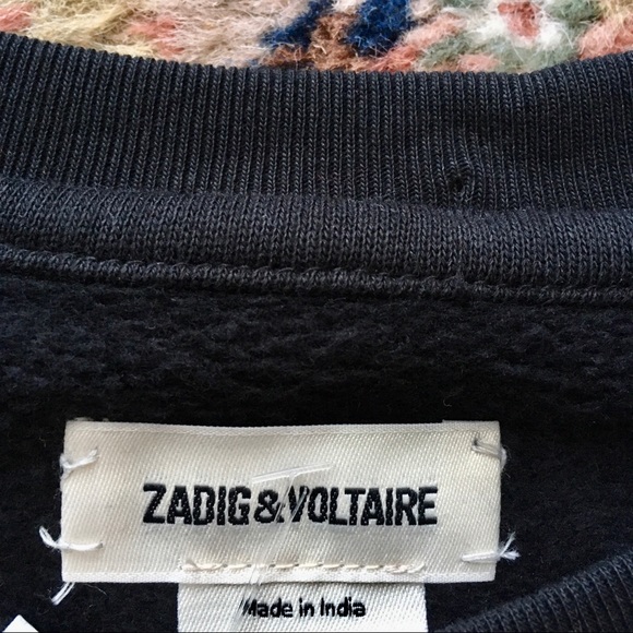 ZADIG & VOLTAIRE BNWT Gold Skull Sweatshirt Medium - Picture 8 of 10